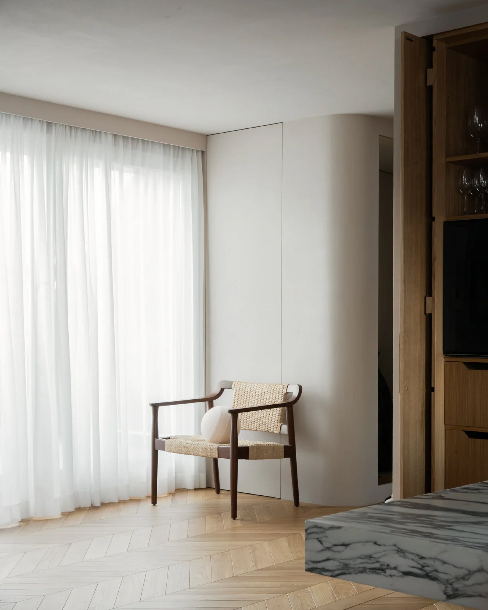 Terra, Voile White Sheer Curtain